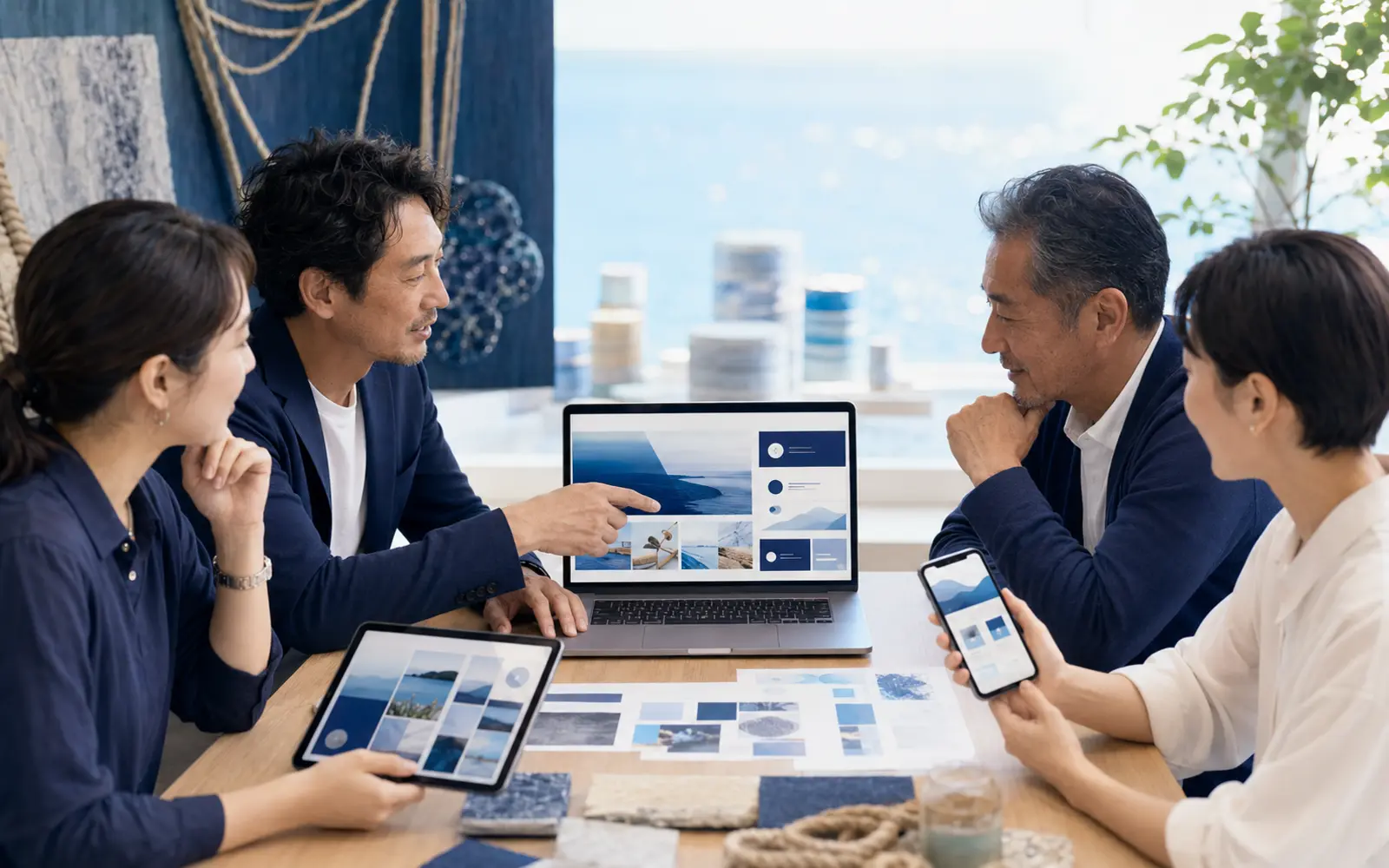 気仙沼市の水産・観光・地域事業とデジタル発信を表現したWEB制作イメージ
