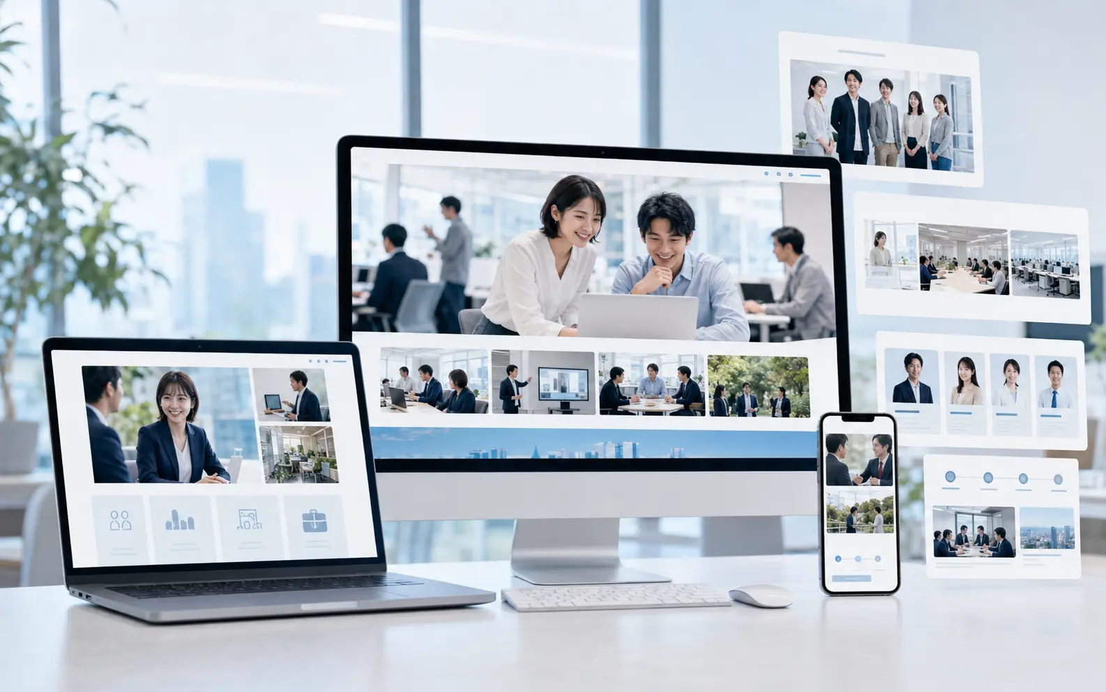 社員・職種・カルチャーを伝える採用サイトのレスポンシブ制作イメージ